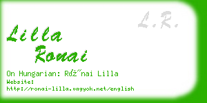 lilla ronai business card